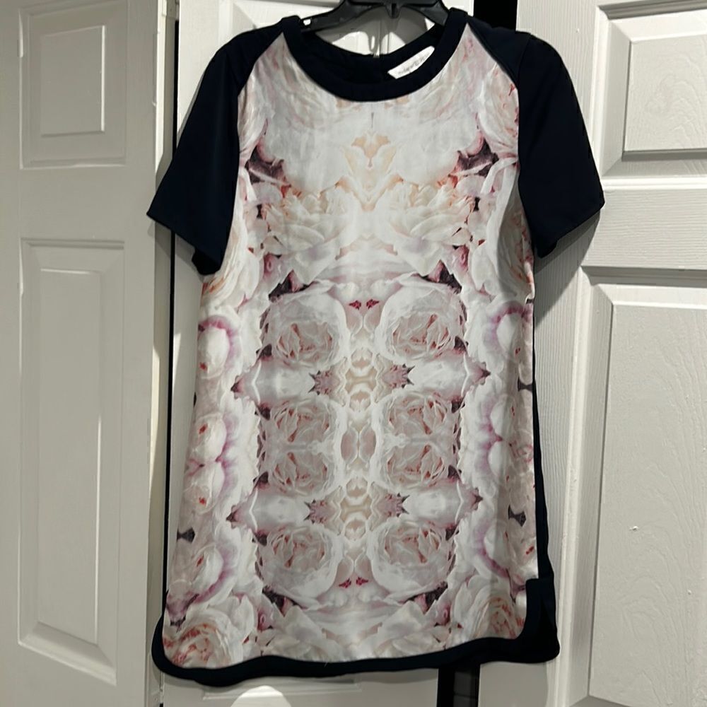 Finders Keepers Navy Floral Dress, Size Medium